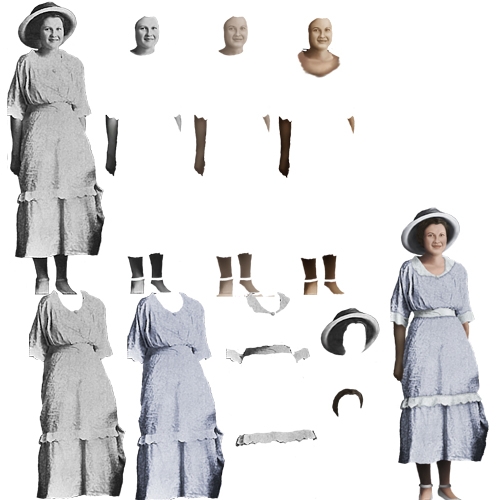Creation of 1800's Sisters: Step 5